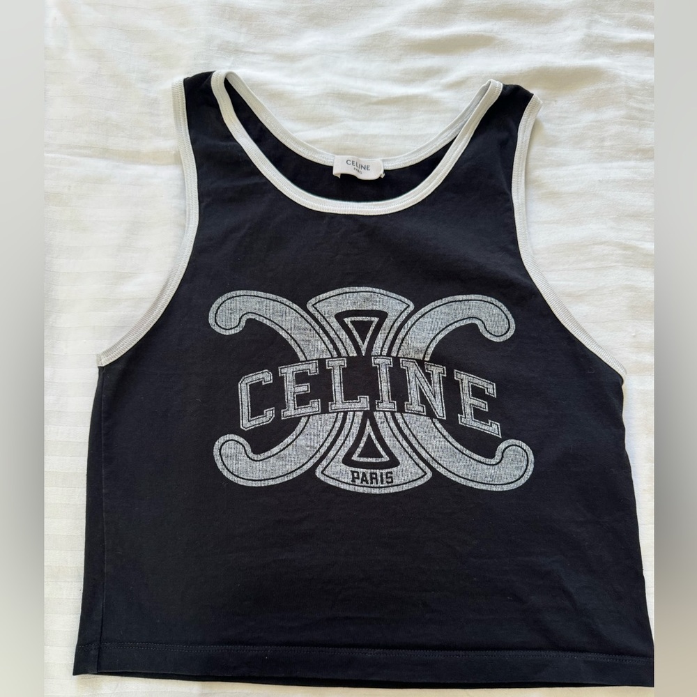 Celine cropped tank. Size Medium